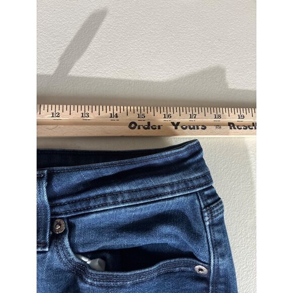 Levis 529 Jeans Womens Size 16 Curvy Bootcut Mid-Rise Stretch Dark Blue - Picture 5 of 11